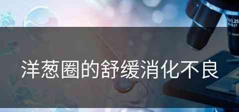 洋葱圈的舒缓消化不良(洋葱 消化不良)